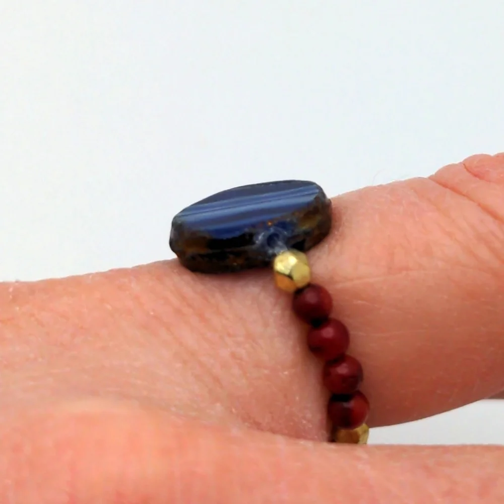 Sapphire Blue Medallion Ring